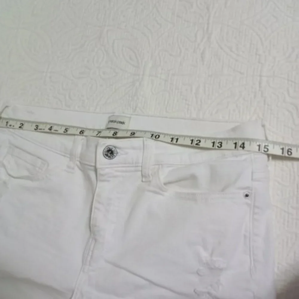 Sneak Peek Bermuda Denim Cuffed High Rise Pocket Summer Beach Size M Womens